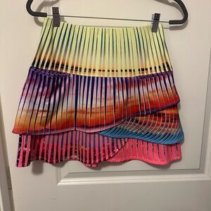 Lucky in Love Multicolor skort. Small. Tennis, golf. Longer length.